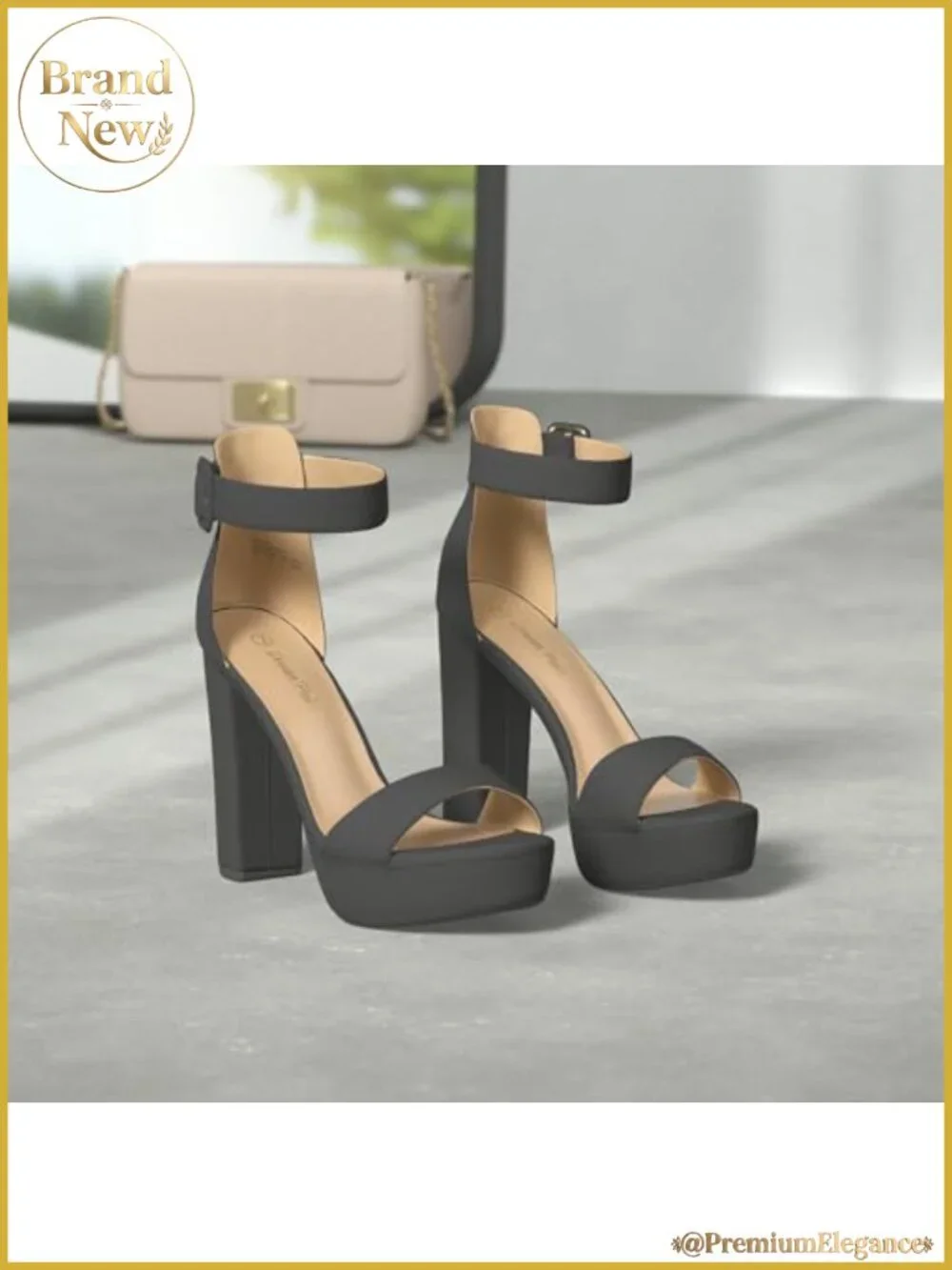 Women's Platform High Heel Sandals Faux Leather